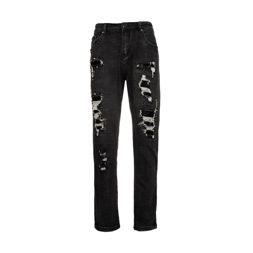 AMIRI Women's Distressed Black Skinny Jeans